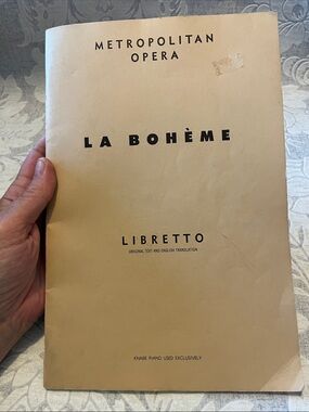 5/$25 Metropolitan Opera La Bohème Libretto  1954